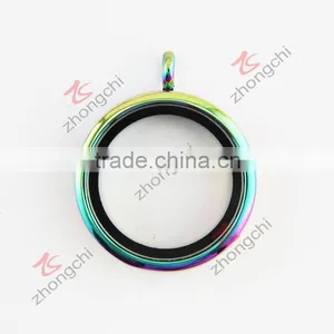 Zinc Alloy Colorful Plating Glass Locket Pendant thumbnail-3
