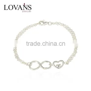 21CM Fashion European Style Custom Infinite Symbol Mark Bracelet thumbnail-1