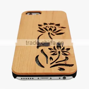 Ocase Hollow Out Blossom Flower PC/TPU + Wood Phone Case for Iphone 6 thumbnail-2