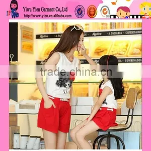 2015 Hot Sale Mother Daughter Suit Factory Direct High Quality Sport Style Korean Family Clothing thumbnail-1