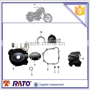 Motorcycle Left Crankcase Cover Engine Left Rear Cover for TC200 thumbnail-1