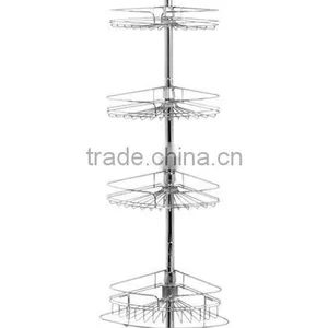 Pole Shower Caddy and Wire Bathroom Hanging Shower Pole Caddy thumbnail-1