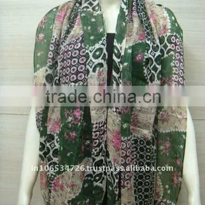 Women Scarf With Hot Flower Pattern/Viscose Scarf thumbnail-1