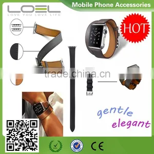 2016 Fashion and Popular Genuine Leather For Apple Watch Bandsfor Man Strap 38mm With Various Colors&Customs thumbnail-1