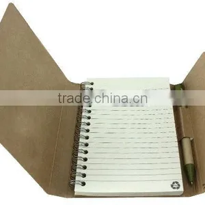 Eco Recycled Paper Notebook With Pen thumbnail-1