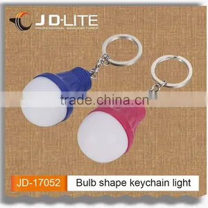 Bulb Shape Led Flashlight Keychain With Differenct Colors Led Light Bulb Key Chain thumbnail-1