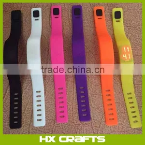 Men Women Rubber Silicone LED Strap Watch Sport Bracelet Digital Wrist Watches thumbnail-3