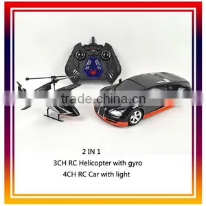 2 IN 1 3CH RC Helicopter With Gyro & 4CH RC Car thumbnail-1