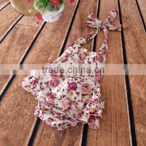 Europe Hot New Satin Sleeveless Baby Romper Suit Pants Wine Red Stomachers Children Climbing Roses thumbnail-4