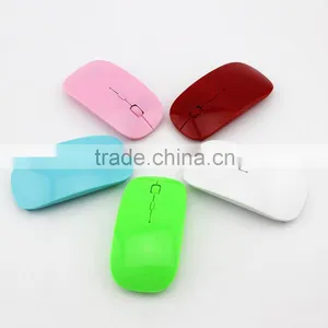5 Colors Ultra-thin Wireless Mouse 2.4 GHZ Usb Mouse Flat Optical Mouse thumbnail-1