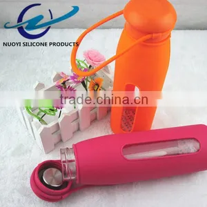 Long Hollow Out Tether Silicone Cup Sleeve of Food Grade thumbnail-3