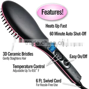 Electric 3D Ceramic PTC Hair Straightener Brush thumbnail-1