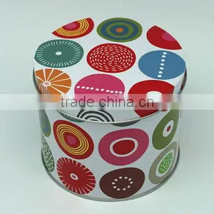 Beautiful Appearance and Popular Product in China Round Chocolate Tin Box Chocolate Tin Can thumbnail-1