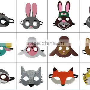 Hot Crazy Animal City Cheap Kids Cartoon Animal Felt Mask thumbnail-1