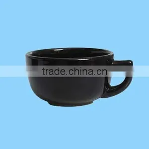 Retro Black Ceramic Porcelain Shaving Mug thumbnail-1