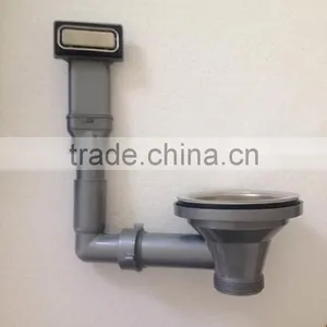 PJ-976A Stainless Steel Basket Strainer Wase With Overflow Hose With Cover Sheet thumbnail-1