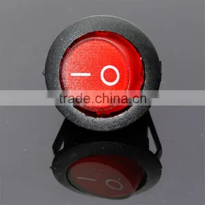 Red Neon 3 Pin 4.8mm Terminals 12V 16A Universal LED Illuminated Car Button Lights ON/OFF Round Rocker Switch Dash Boat Van thumbnail-3