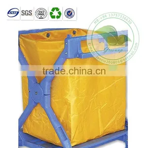 High Strength Cleaning Service Cart Zipper Yellow Vinyl Bag thumbnail-1