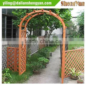 Wooden Arched Gate, Wood Garden Arch thumbnail-1