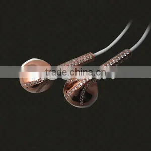 New Model Headphones,custom Rose Gold Plating Diamond Eadphones for IPhone 6 7 thumbnail-3