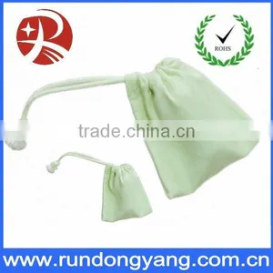 Natural Fashional Small Cotton Drawstring Bag thumbnail-1