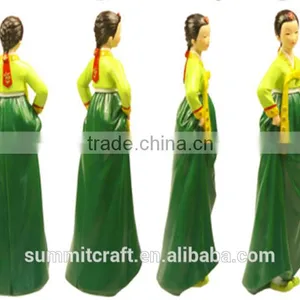 Custom South Korean Young Girl Resin Traditional Korean Gifts thumbnail-3