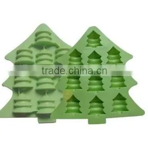 Wholesale FDA/LFGB Standard Christmas/Xmas Tree Silicone Ice Cube Tray thumbnail-1