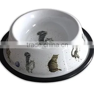 Carbon Steel With Powder Coated Food/Water Serving Cat Feed Pet Bowl thumbnail-2