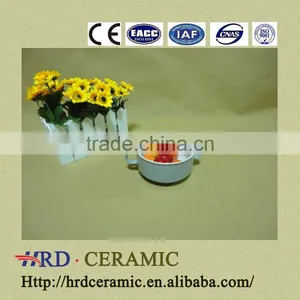 Wholesale Stocked Round With Two Handle Ceramic Soup Bowl thumbnail-1