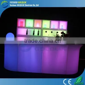 GLACS Control RGB Color Straight and Corner LED Bar Counter Restaurant Bar Counter Design thumbnail-6