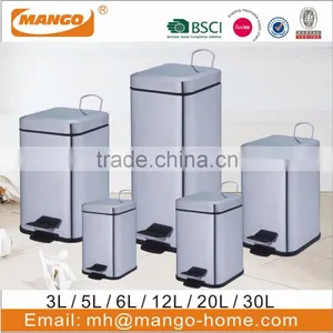 Hot Sale Round Kitchen Stainless Steel Foot Pedal Trash Bin thumbnail-4