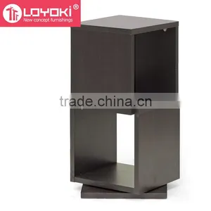 Creative Design Free Rotating Kids Bookshelf Different Tier Book Display Living Room Wood Bookcase thumbnail-4