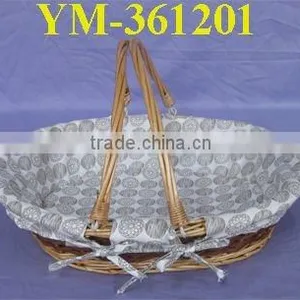 Foldable Willow Shopping Basket thumbnail-1