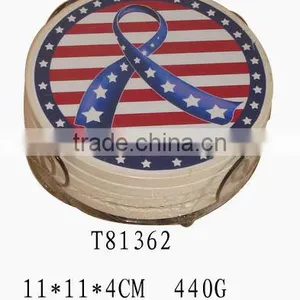 Round Shape Ceramic Coaster thumbnail-1