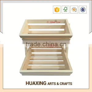 Modern Style Wood Slice Wooden Fruit Basket thumbnail-6