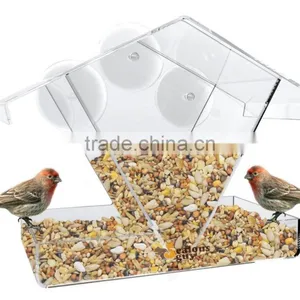Crystal Acrylic Plastic Bird Automatic Feeders thumbnail-2