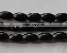 Factory Direct Sale 16" 8-12mm Black Drum Shaped Coral Beads thumbnail-1