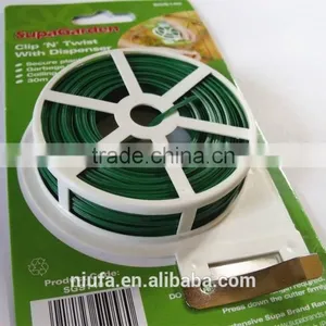 30m Garden Twist Tie Wire Reel With Cutter Plant Bush Flower Strong Support thumbnail-2