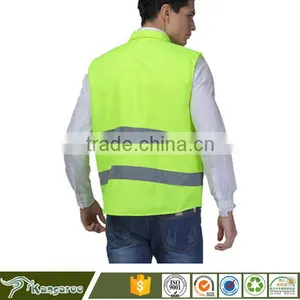 High Visibility Fluorescent Yellow Polyester Tank Top thumbnail-4