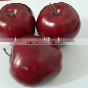 3 Artificial Red Apples Fake Faux Fruits for Home Decor thumbnail-1