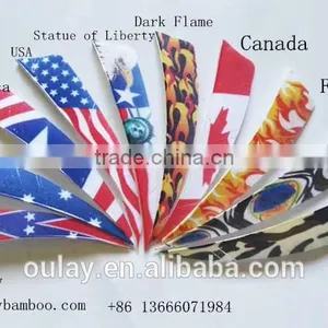 500PCS 3~5inch Customized Country Flags Arrow Vanes Fletchings For DIY Arrows thumbnail-1