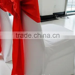 Red Satin Chair Sash for Party Decoration thumbnail-2
