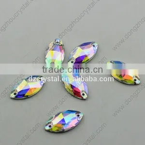 Crystal Flat Back Sew-on Mirror Glass Rhinestone for Clothes thumbnail-1