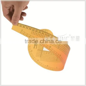 Kearing Brand, 60cm & 40cm Economical Multifunctional Ruler, for Fashion Design Market, Flexible Transparent Yellow Ruler #6501B thumbnail-3