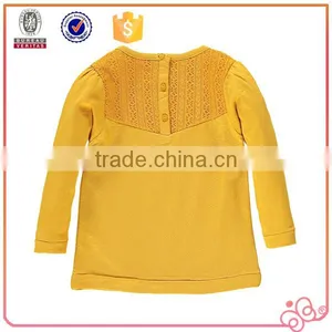 2016 Star Lace Applique Cute Girl Long Tshirt Middle East Children Wear thumbnail-2