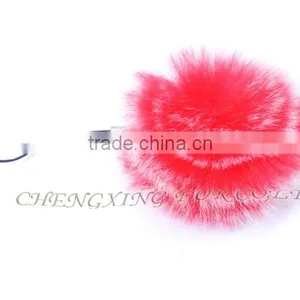 CX-A-54G Rabbit Fur Mobile Phone Strap Promotional Ring Fur Keychain thumbnail-6