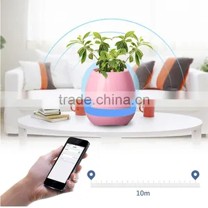 Touching Flower Singing Plant Interaction Bluetooth Speaker LED Smart Music Flowerpot thumbnail-6