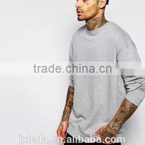 Wholesale Comfortable Oversized Crewneck Plain Men Sweatshirt Made in China thumbnail-1
