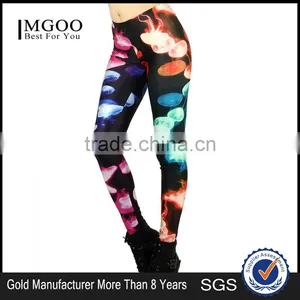MGOO New Arrival Custom Print Running Tight Leggings High Waist Spandex All Over Sublimation Print Pants thumbnail-1