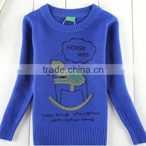 Latest Lovely Animal Letter Printed Crewneck Sweater for Girls thumbnail-2